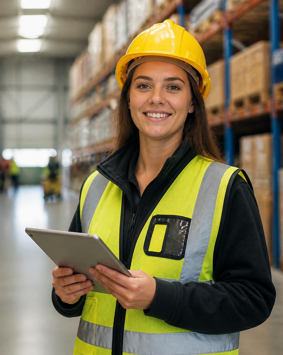 Magazijnmedewerker met tablet